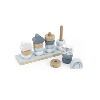 Preview: Kleine Stapelringe  blau Waschbär von Label Label